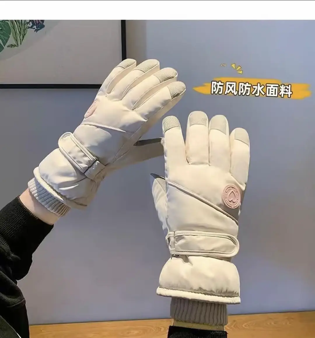 Winter Warm Gloves Thickened Warm Unisex Outdoor Waterproof Cycling Skiing Cycling Touch Screen Windproof Gloves — feature 4