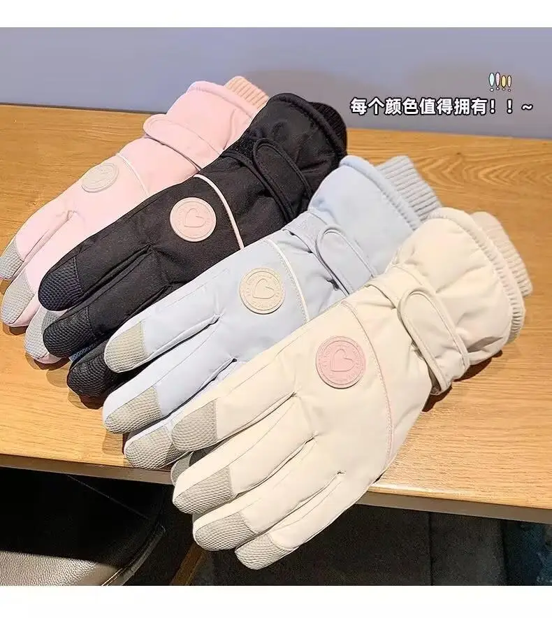 Winter Warm Gloves Thickened Warm Unisex Outdoor Waterproof Cycling Skiing Cycling Touch Screen Windproof Gloves — feature 7