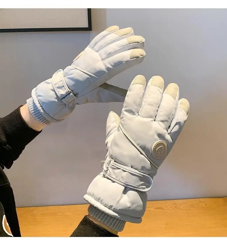 Winter Warm Gloves Thickened Warm Unisex Outdoor Waterproof Cycling Skiing Cycling Touch Screen Windproof Gloves — feature 8
