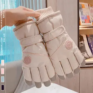 Winter Warm Gloves Thickened Warm Unisex Outdoor Waterproof Cycling Skiing Cycling Touch Screen Windproof Gloves