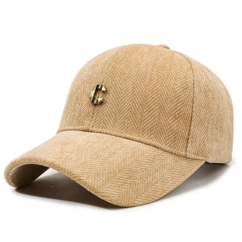 Men Winter Cap Black Metal Brushed Wool Unisex