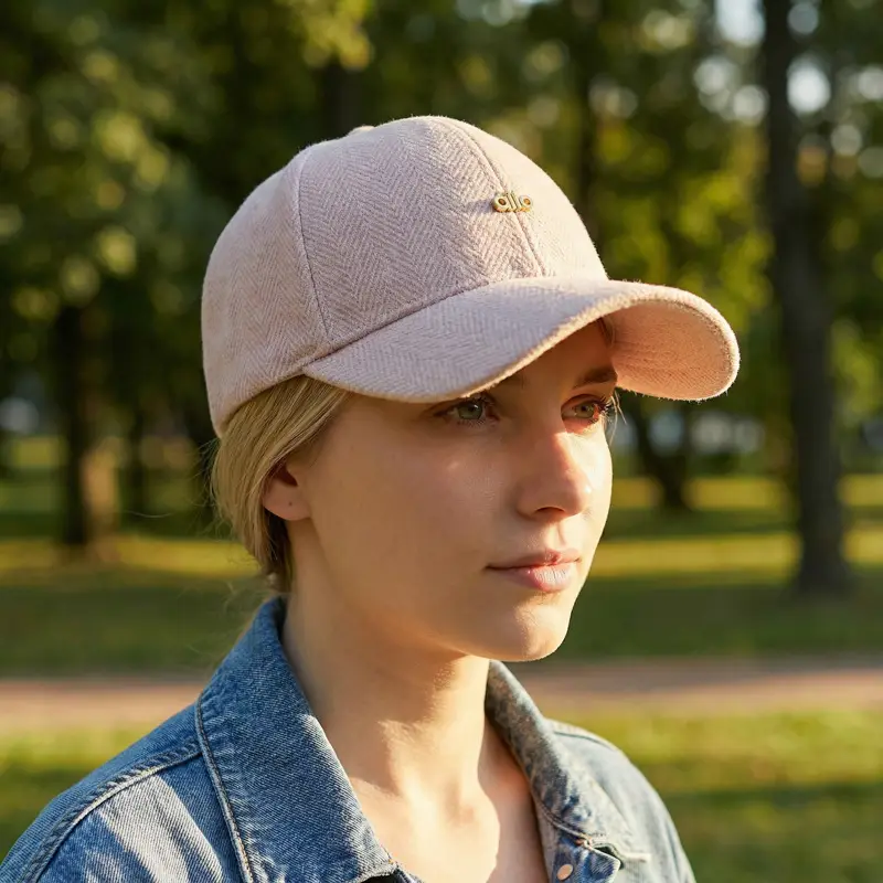 Men Women Outdoor Baseball Cap with Fishbone Pattern - Image 9