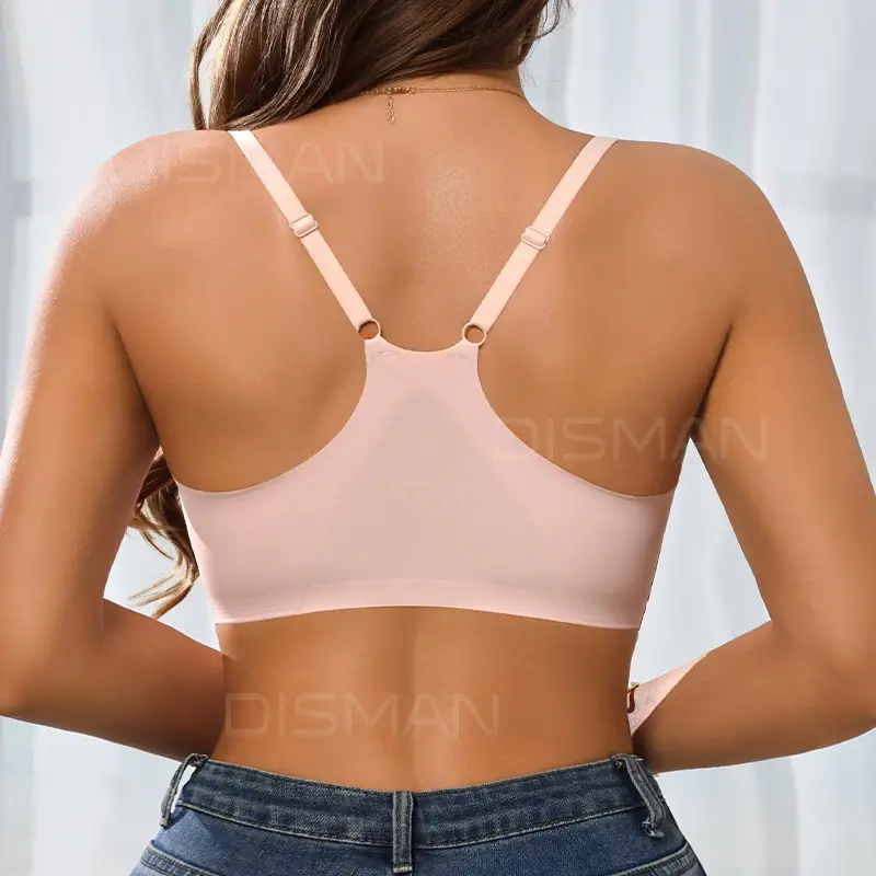 Seamless Nude Jelly Bra for Women, Soft Support, Breast Reduction, Adjustable Anti-Sagging, No Rims, Ultra-Soft Thin Bra