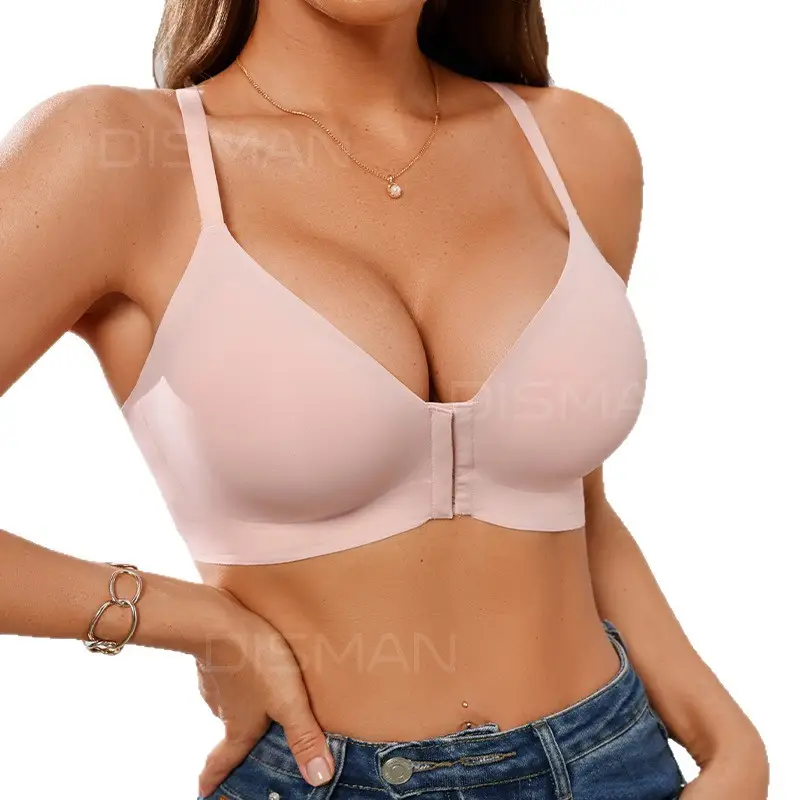 Seamless Nude Jelly Bra for Women, Soft Support, Breast Reduction, Adjustable Anti-Sagging, No Rims, Ultra-Soft Thin Bra