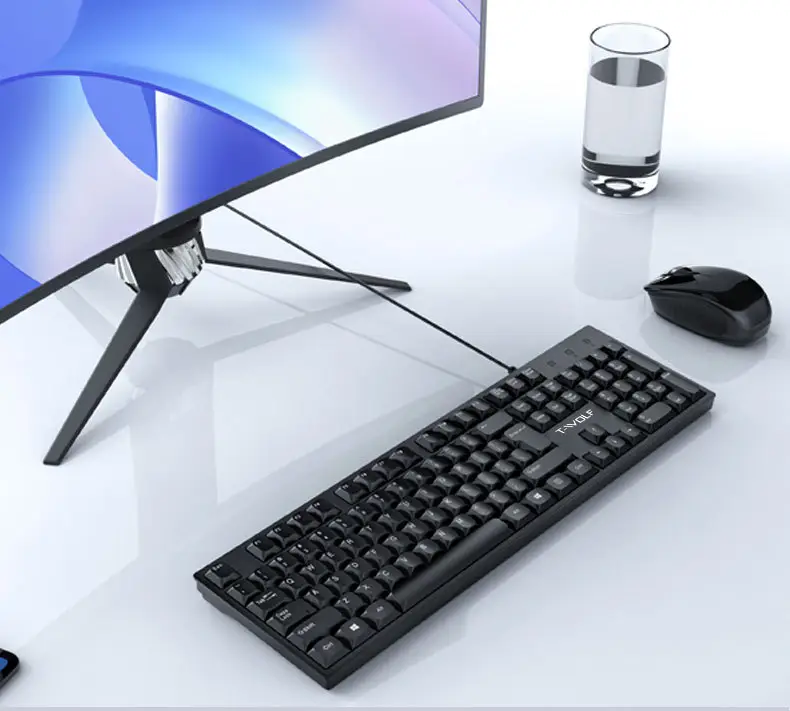 T-Wolf Thunder Wolf T15 Keyboard Wired Office Business Notebook Desktop Universal USB Keyboard Factory Wholesale — feature 17
