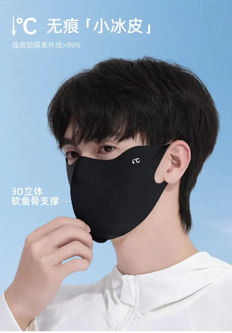 Mask Women's Vinyl Brim Forehead Neck Protector All-In-One Full Face Face Mask Upf1000+ Cycling Ice Silk Sunscreen Mask — feature 5