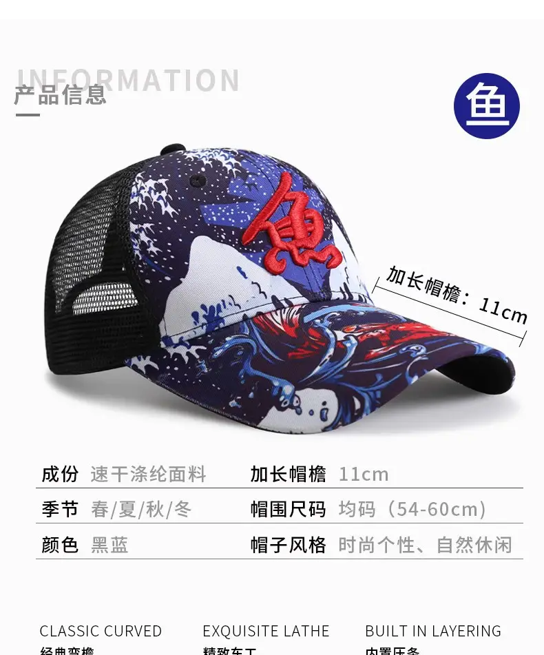Fishing Hat Sun Protection Peaked Cap Breathable Outdoor Leisure — feature 3