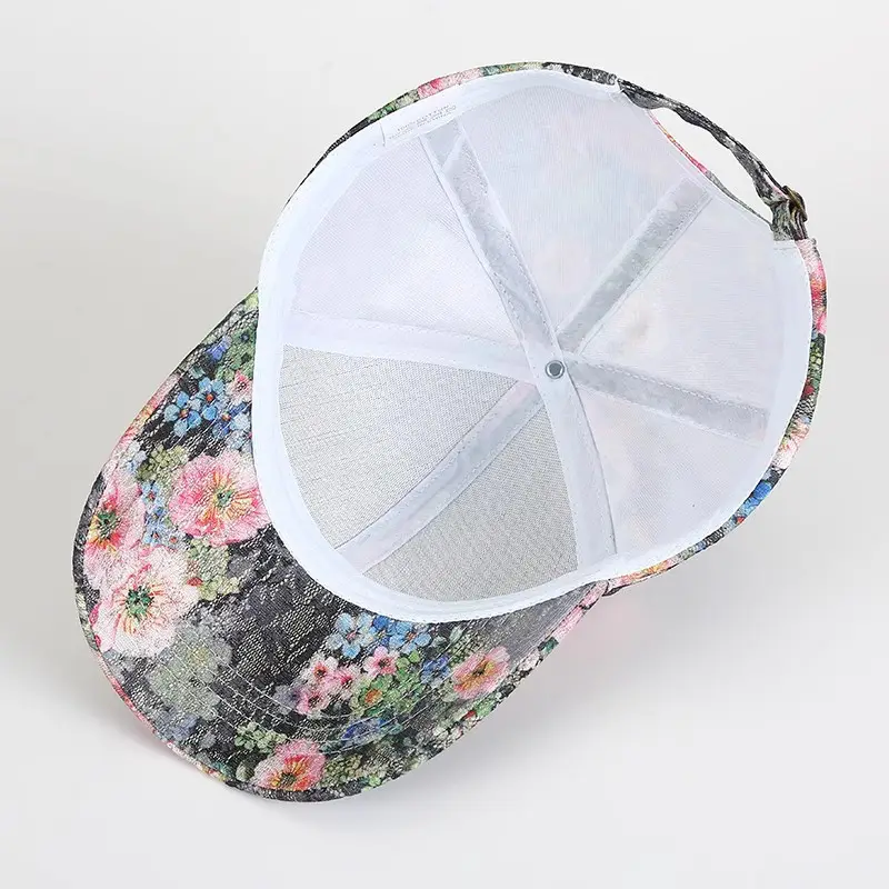 Women Floral Print Baseball Cap Korean Style - Image 7
