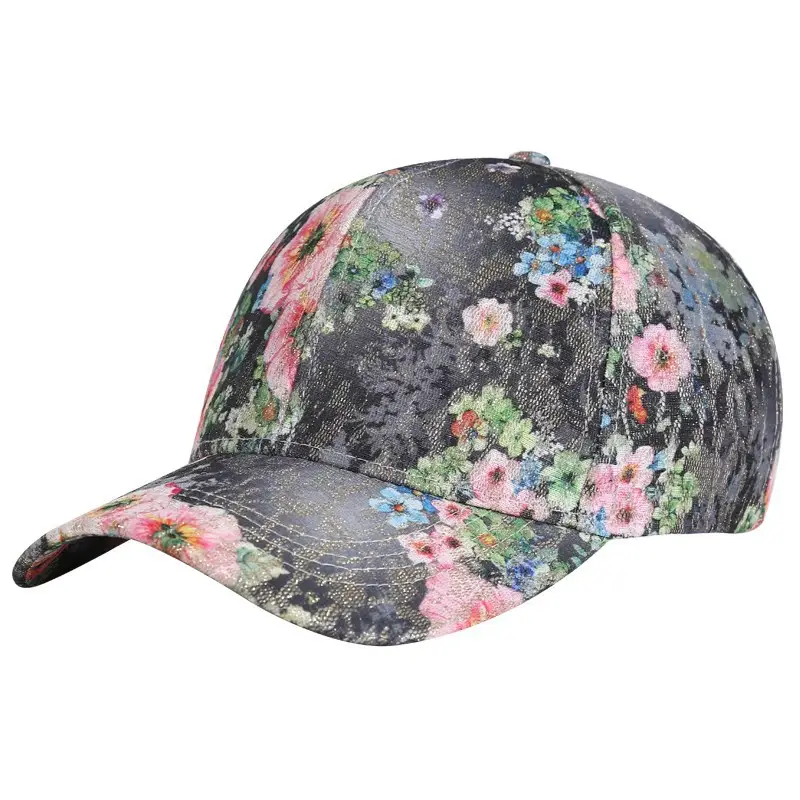 Women Floral Print Baseball Cap Korean Style - Image 8