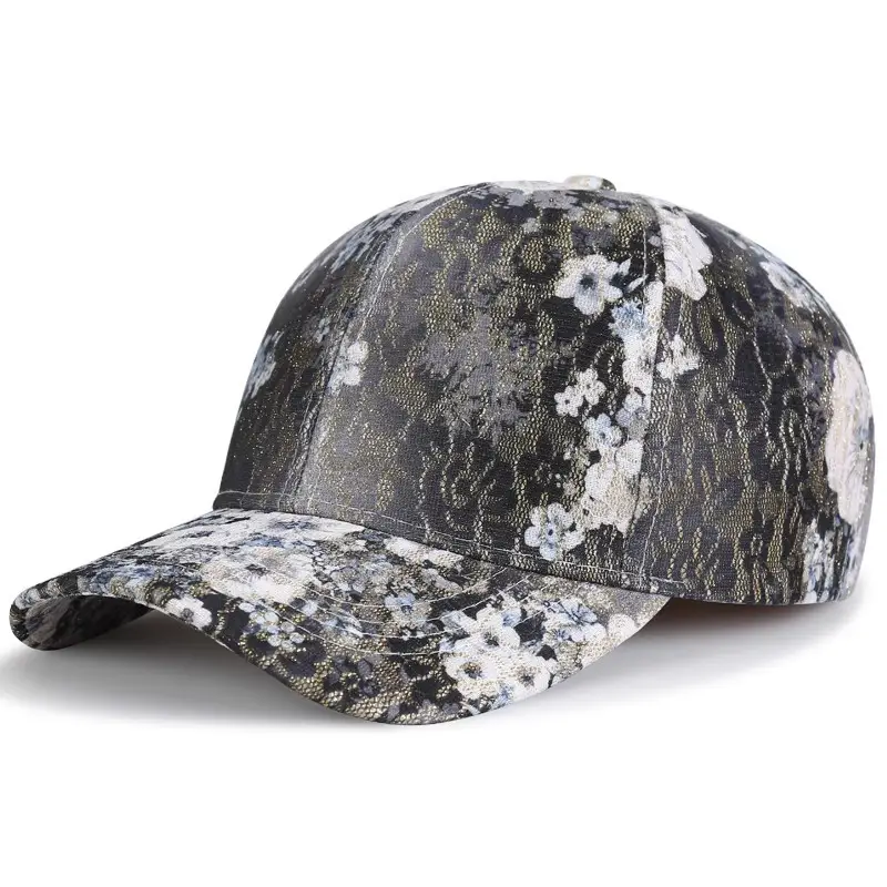 Women Floral Print Baseball Cap Korean Style - Image 2