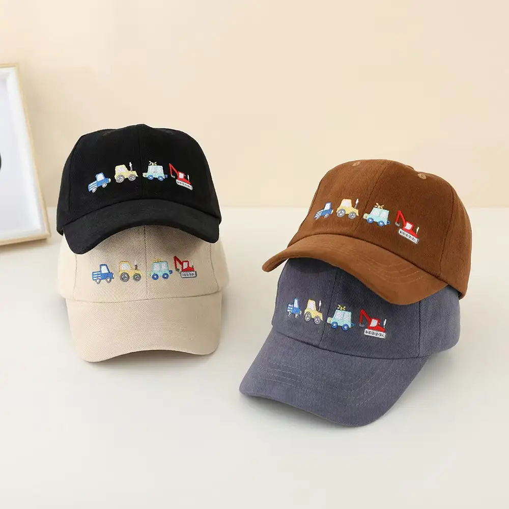 Cross-Border Cartoon Embroidered Black Cap for Kids - Image 7