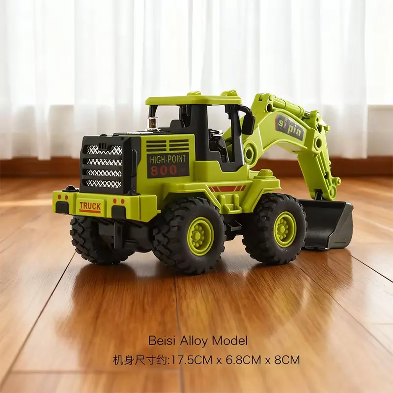 Cross-Border Alloy Children's Toys Engineering Vehicle Forklift Excavator Inertia Baby Bulldozer Model Boy Toy