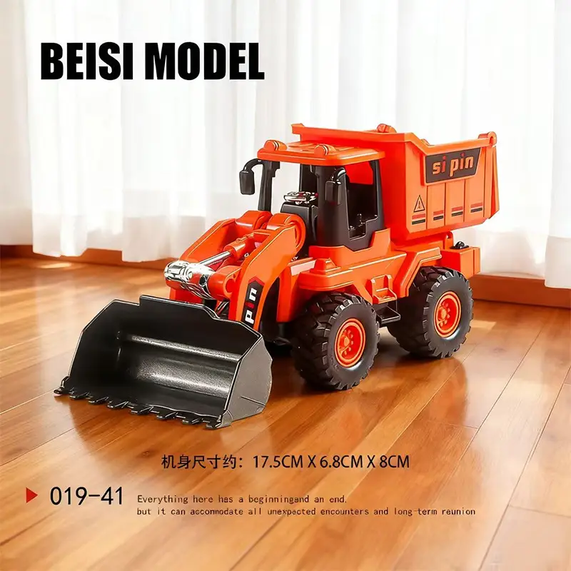 Cross-Border Alloy Children's Toys Engineering Vehicle Forklift Excavator Inertia Baby Bulldozer Model Boy Toy