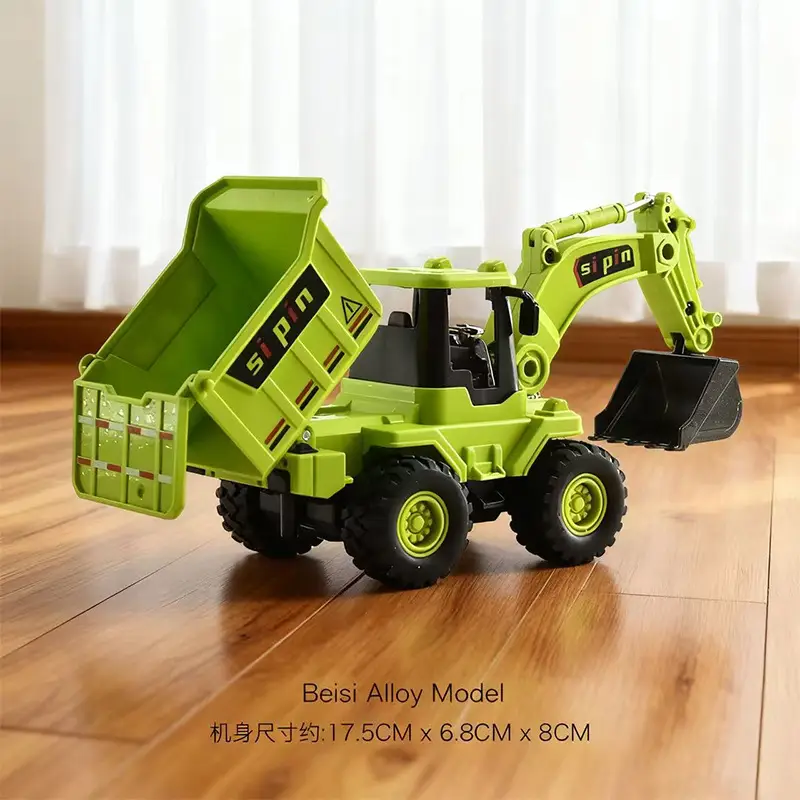 Cross-Border Alloy Children's Toys Engineering Vehicle Forklift Excavator Inertia Baby Bulldozer Model Boy Toy