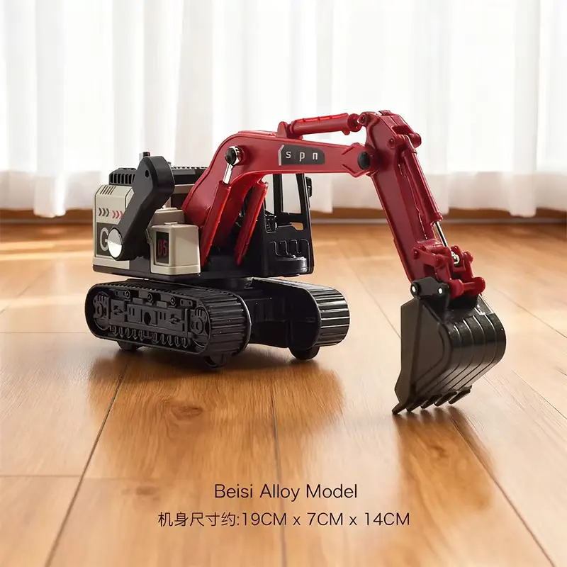 Cross-Border Alloy Children's Toys Engineering Vehicle Forklift Excavator Inertia Baby Bulldozer Model Boy Toy