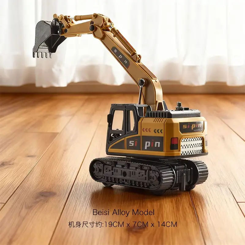 Cross-Border Alloy Children's Toys Engineering Vehicle Forklift Excavator Inertia Baby Bulldozer Model Boy Toy
