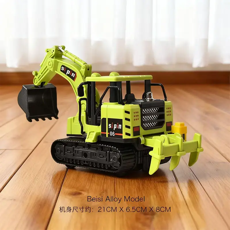Cross-Border Alloy Children's Toys Engineering Vehicle Forklift Excavator Inertia Baby Bulldozer Model Boy Toy
