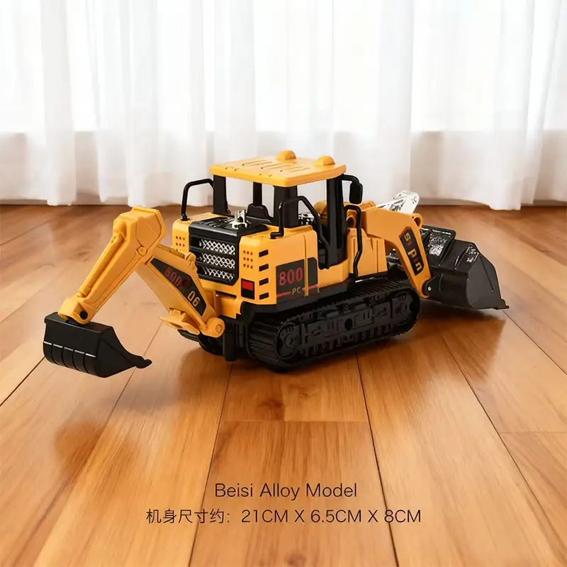 Cross-Border Alloy Children's Toys Engineering Vehicle Forklift Excavator Inertia Baby Bulldozer Model Boy Toy