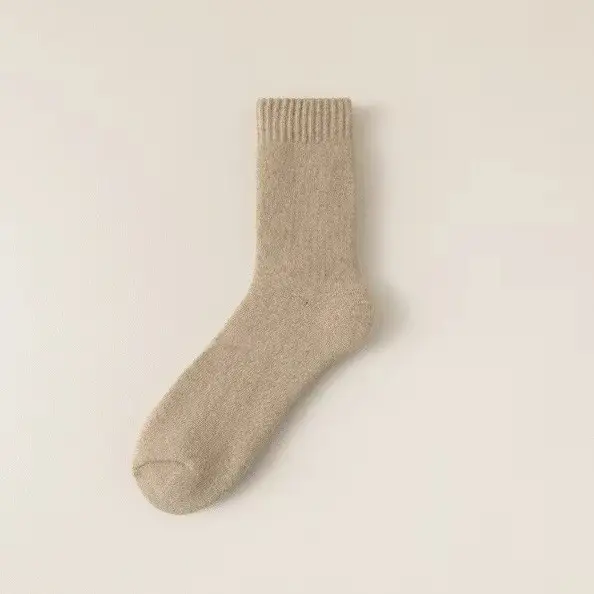 Ultra-Thick Wool Socks for Men in Autumn and Winter, Thickeneded and Velvet Long Cashmere Warm and Cold-Resistant Cotton Socks, High Winter Socks