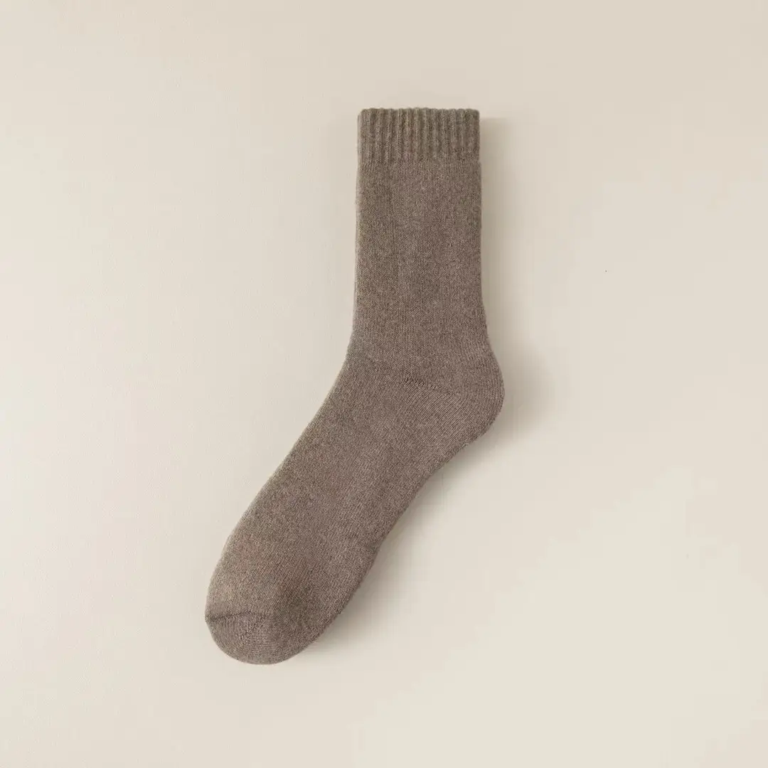 Ultra-Thick Wool Socks for Men in Autumn and Winter, Thickeneded and Velvet Long Cashmere Warm and Cold-Resistant Cotton Socks, High Winter Socks