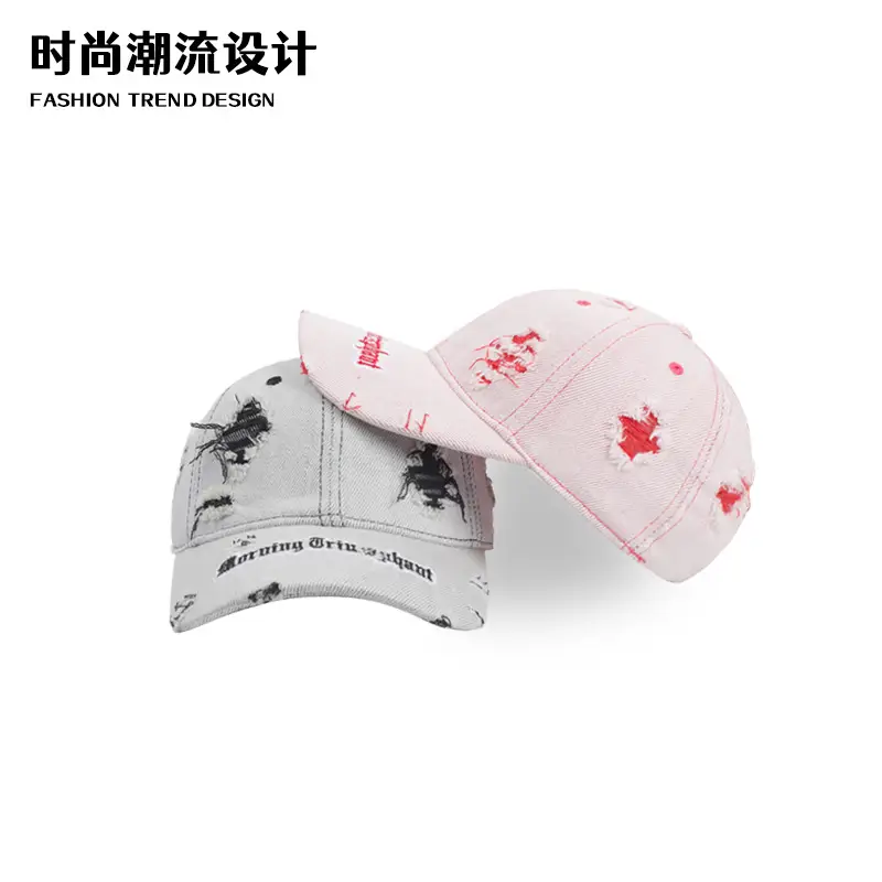 Light Gray Peaked Cap for Women with American Flag Design