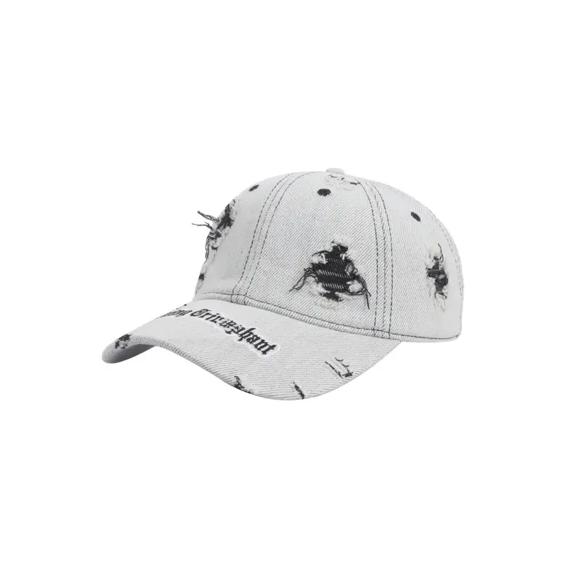 Light Gray Peaked Cap for Women with American Flag Design