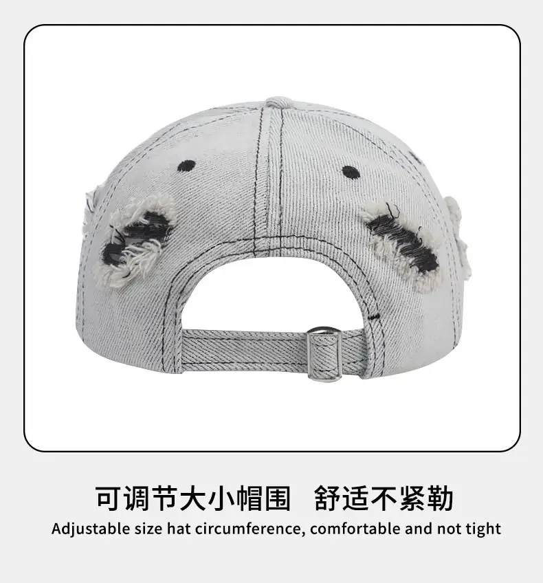 Light Gray Peaked Cap for Women with American Flag Design — feature 15