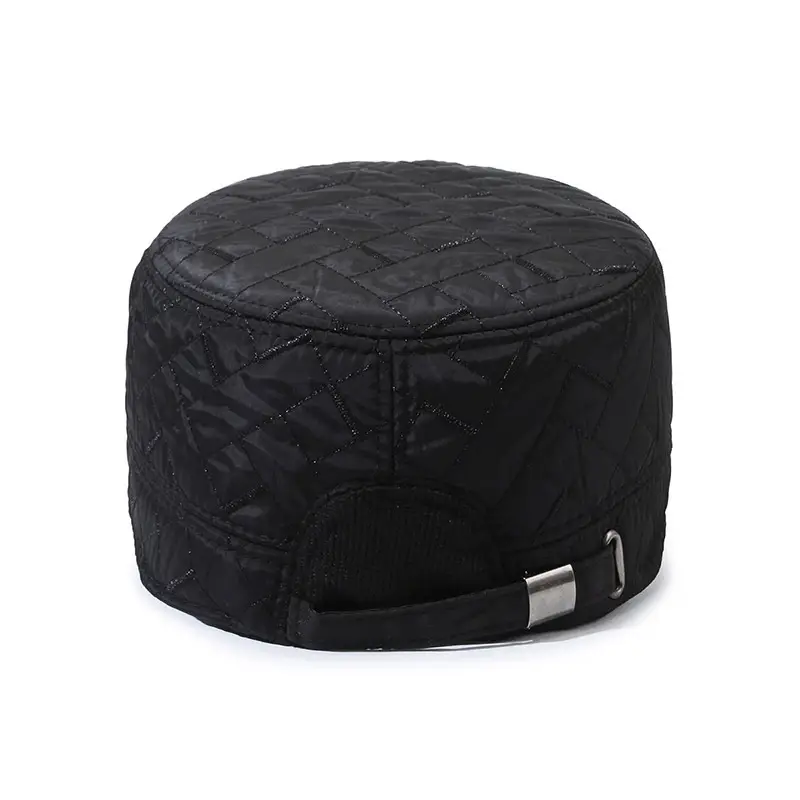 Winter Quilted Duckbill Cap for Men Black - Image 4