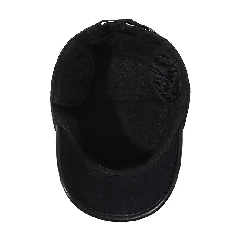 Winter Quilted Duckbill Cap for Men Black - Image 5