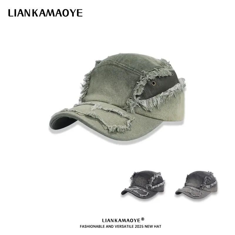 Women Cross-Border Distressed Gradient Niche Baseball Cap - Image 4