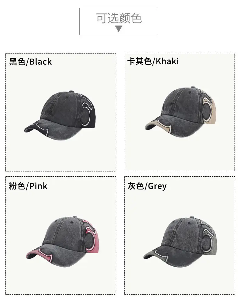 Men Heavy Duty Gray Duckbill Cap with Chinese Embroidery — feature 8