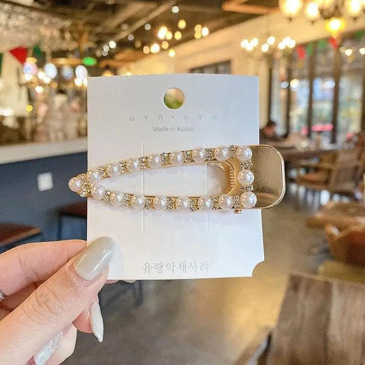 Diamond Pearl Hair Clip