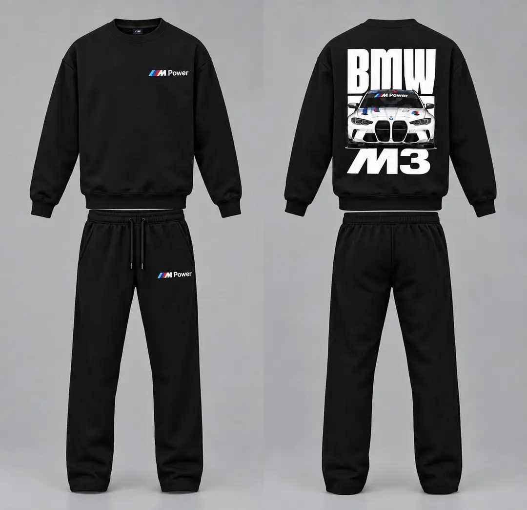 Men’s Black M Power Sweatshirt & Trouser Set