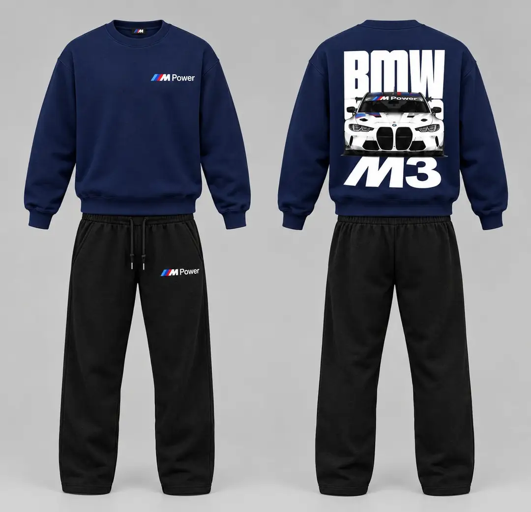 Men’s  Navy Blue M Power Sweatshirt & Trouser Set