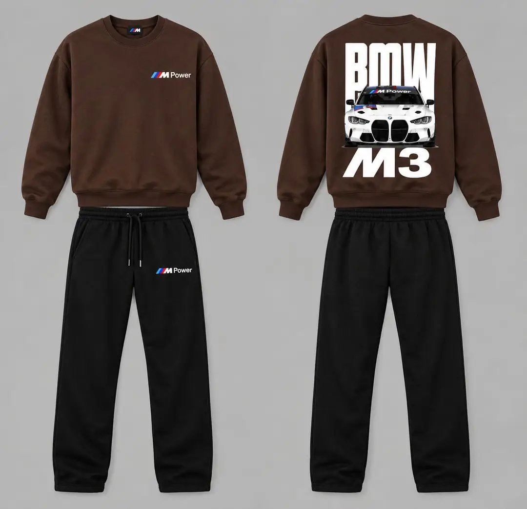 Men’s Brown M Power Sweatshirt & Trouser Set