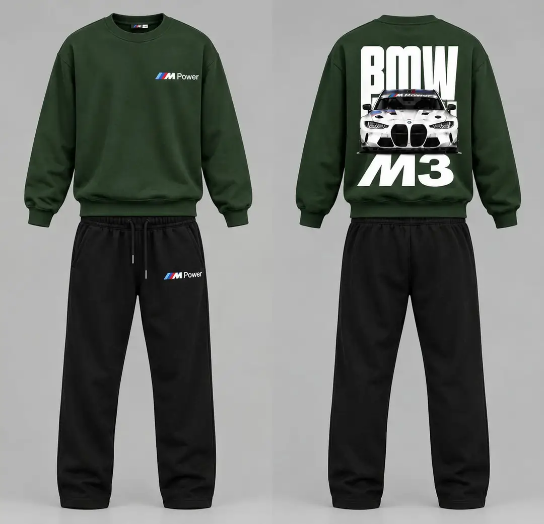 Men’s Green M Power Sweatshirt & Trouser Set