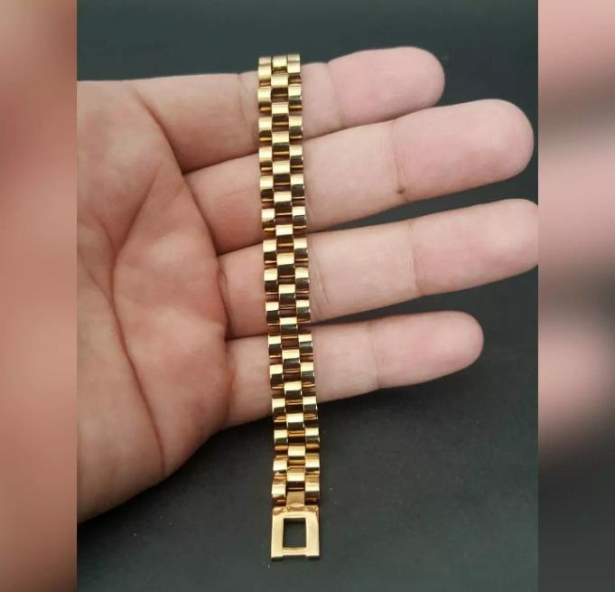 Gold Plated Unisex Chain Bracelet for Daily Wear