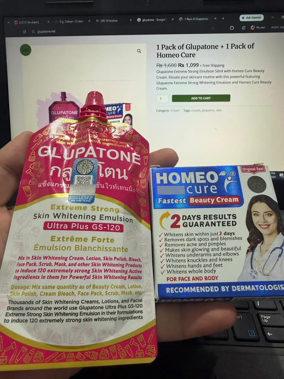 Whitening And Brightening Glupatone Skin Whitening Emulsion