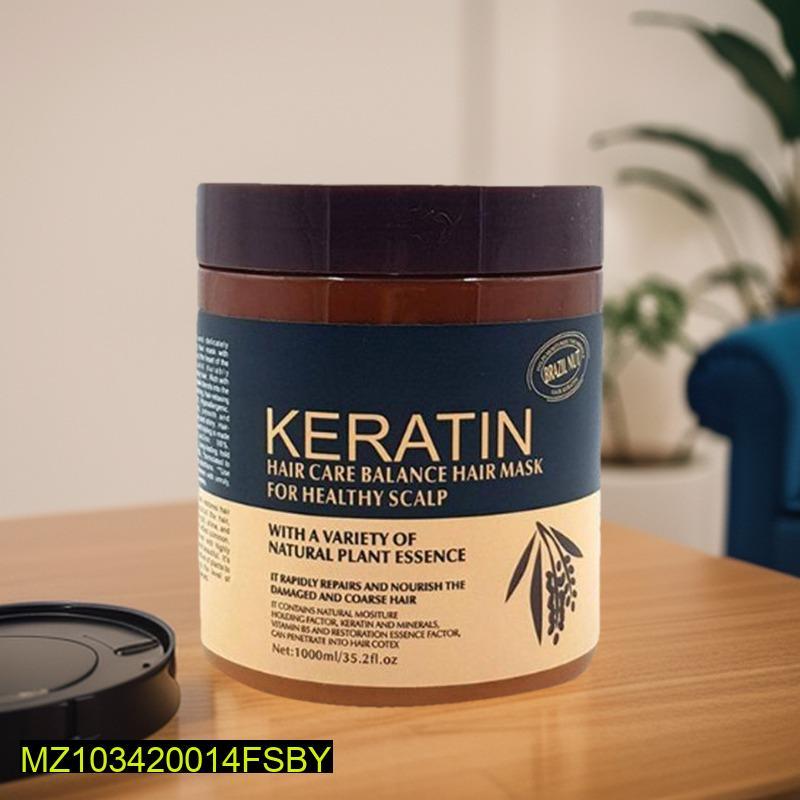 Premium Keratin Hair Mask 500ml for Frizz Control Shine