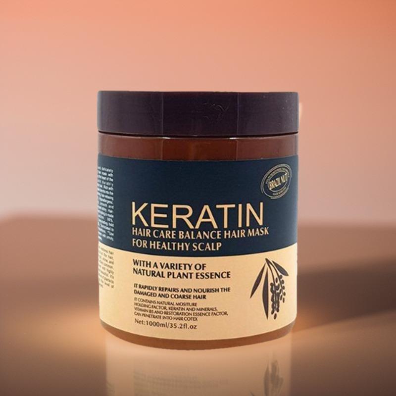 Premium Keratin Hair Mask 500ml for Frizz Control Shine