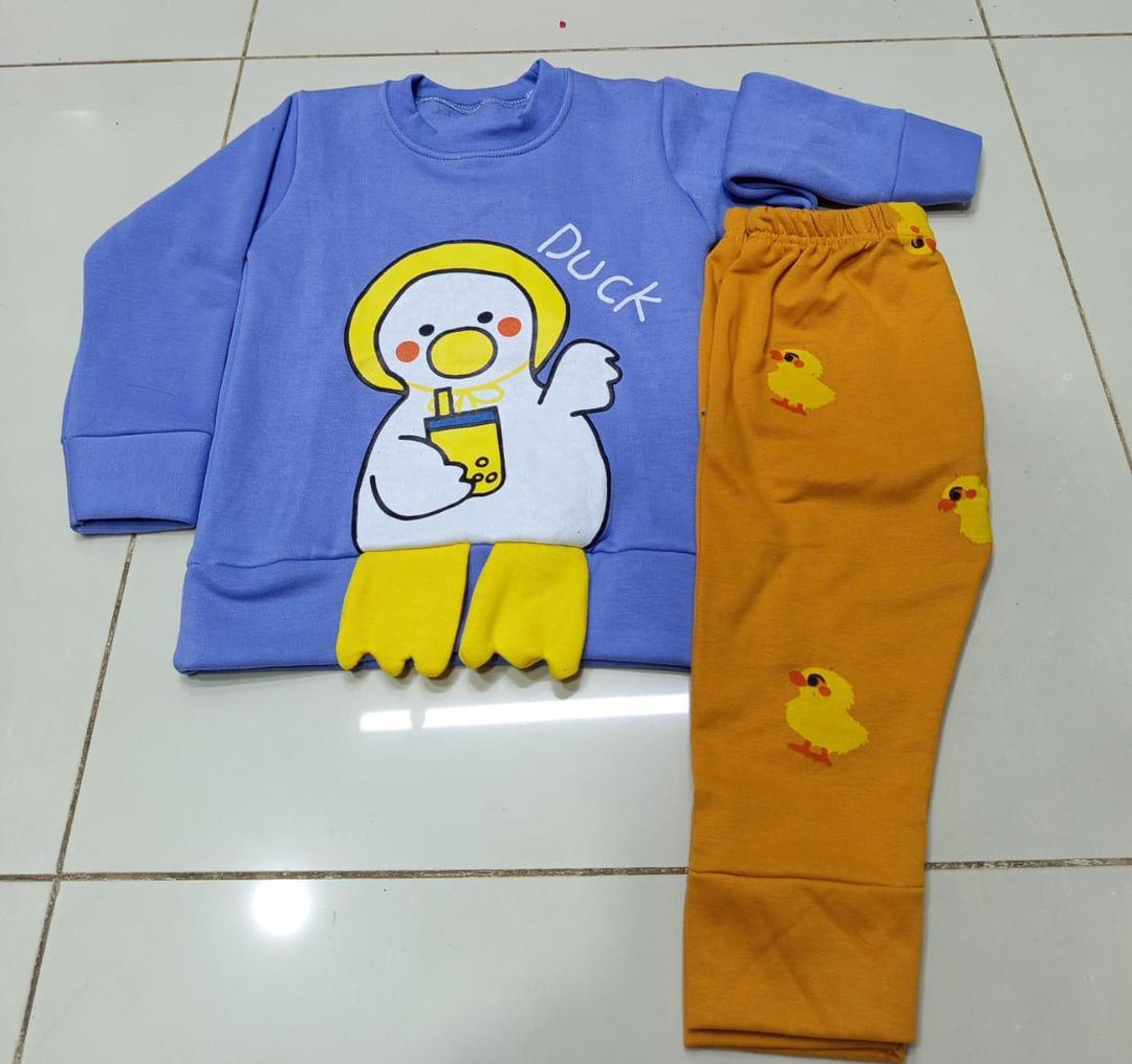 2 Pcs Boy's Fleece Printed Sweatshirt Tracksuit