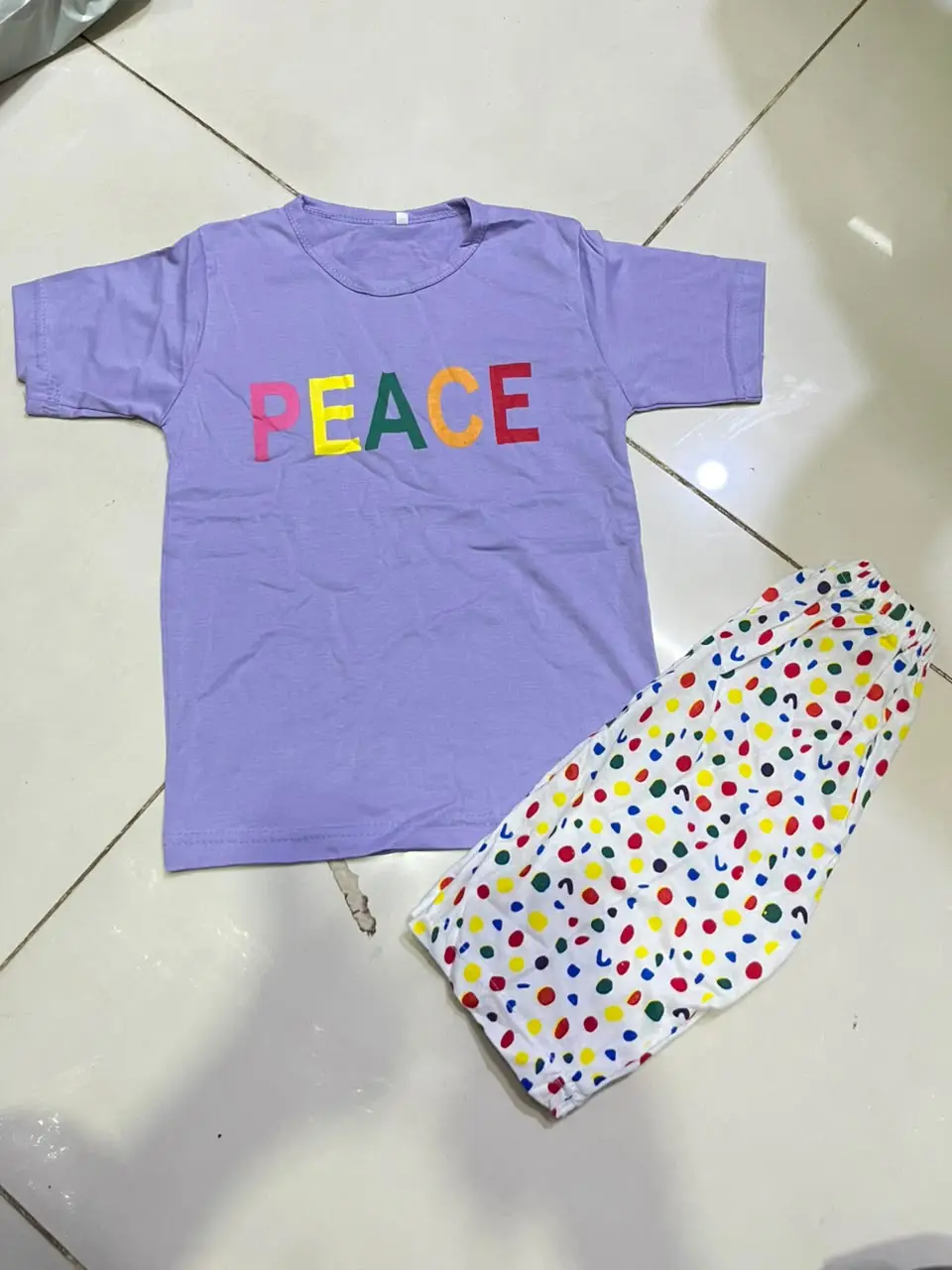2 Pcs Girl's Stitched Jersey Printed Night Suit