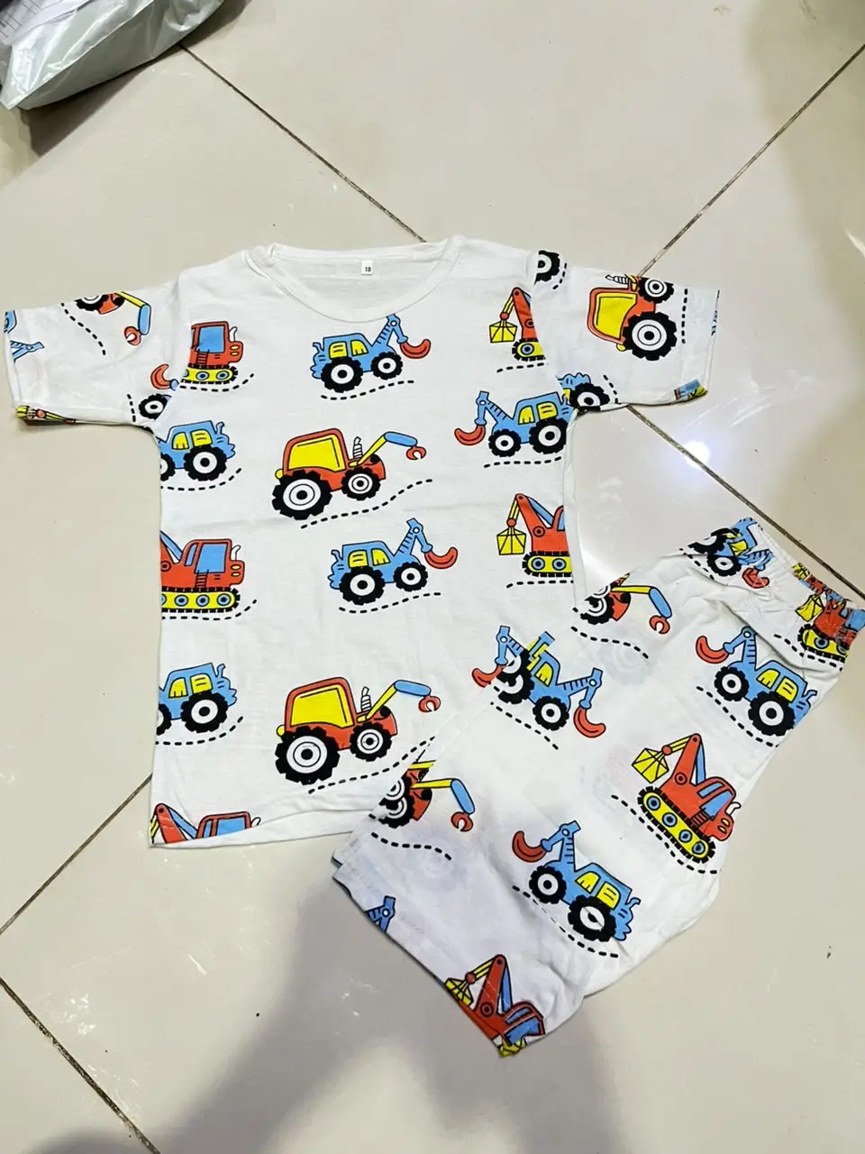 2 Pcs Girl's Stitched Jersey Printed Night Suit