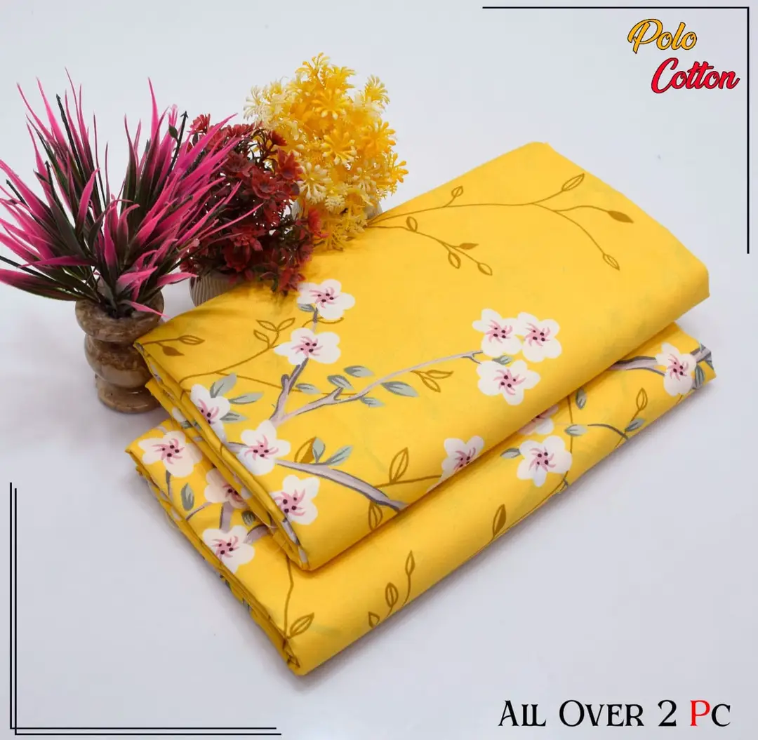 2 Pcs Women's Unstitched 3-D Block Printed Suit