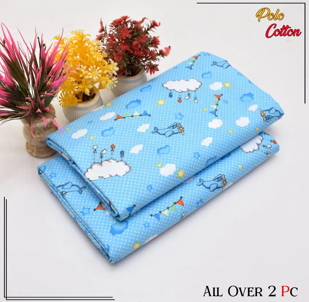 2 Pcs Women's Unstitched 3-D Block Printed Suit