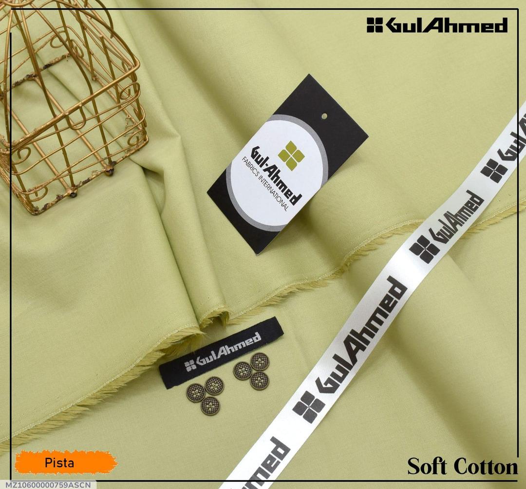 Premium Soft Cotton Plain Suit pista Green Summer Wear