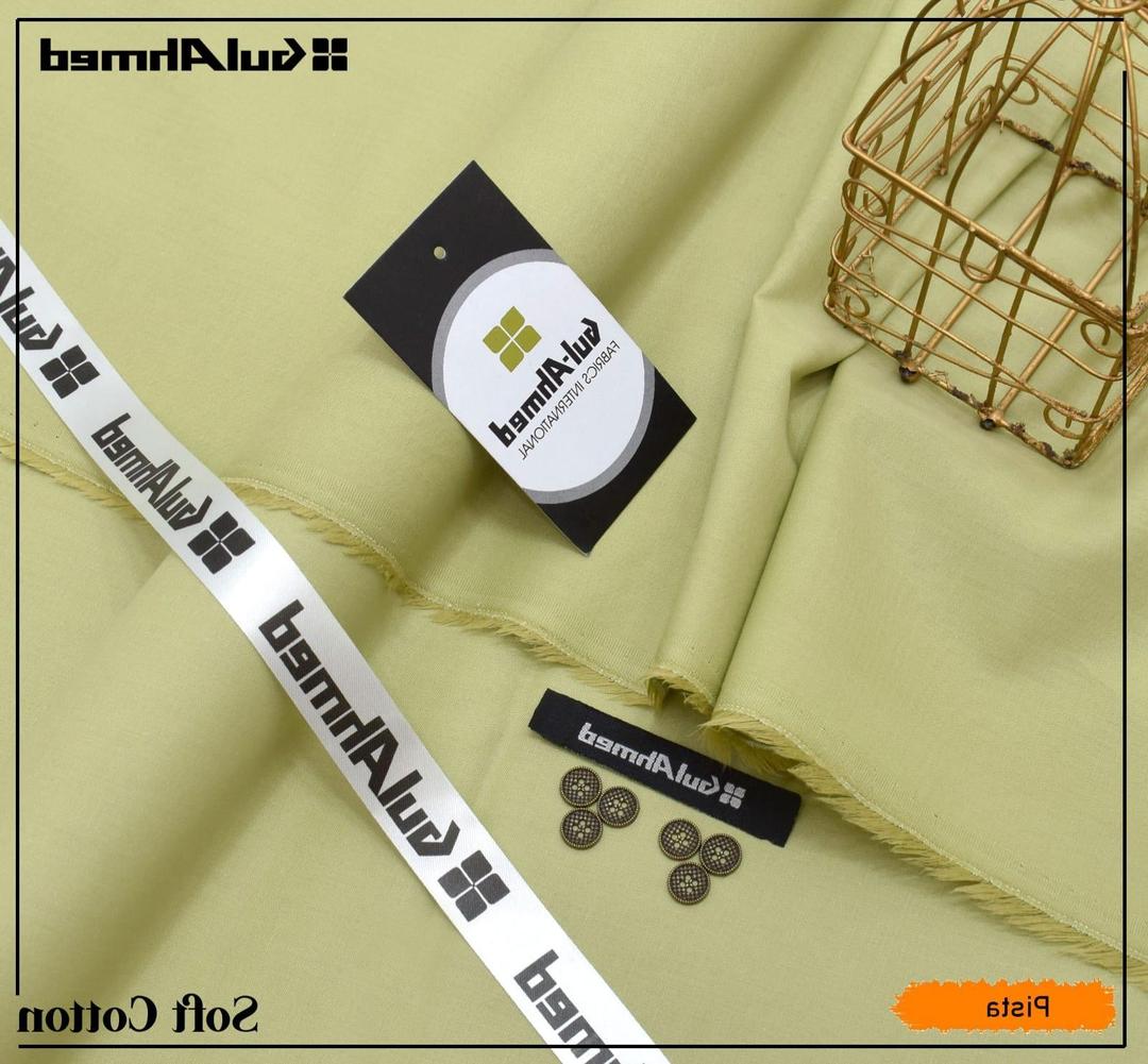 Premium Soft Cotton Plain Suit pista Green Summer Wear