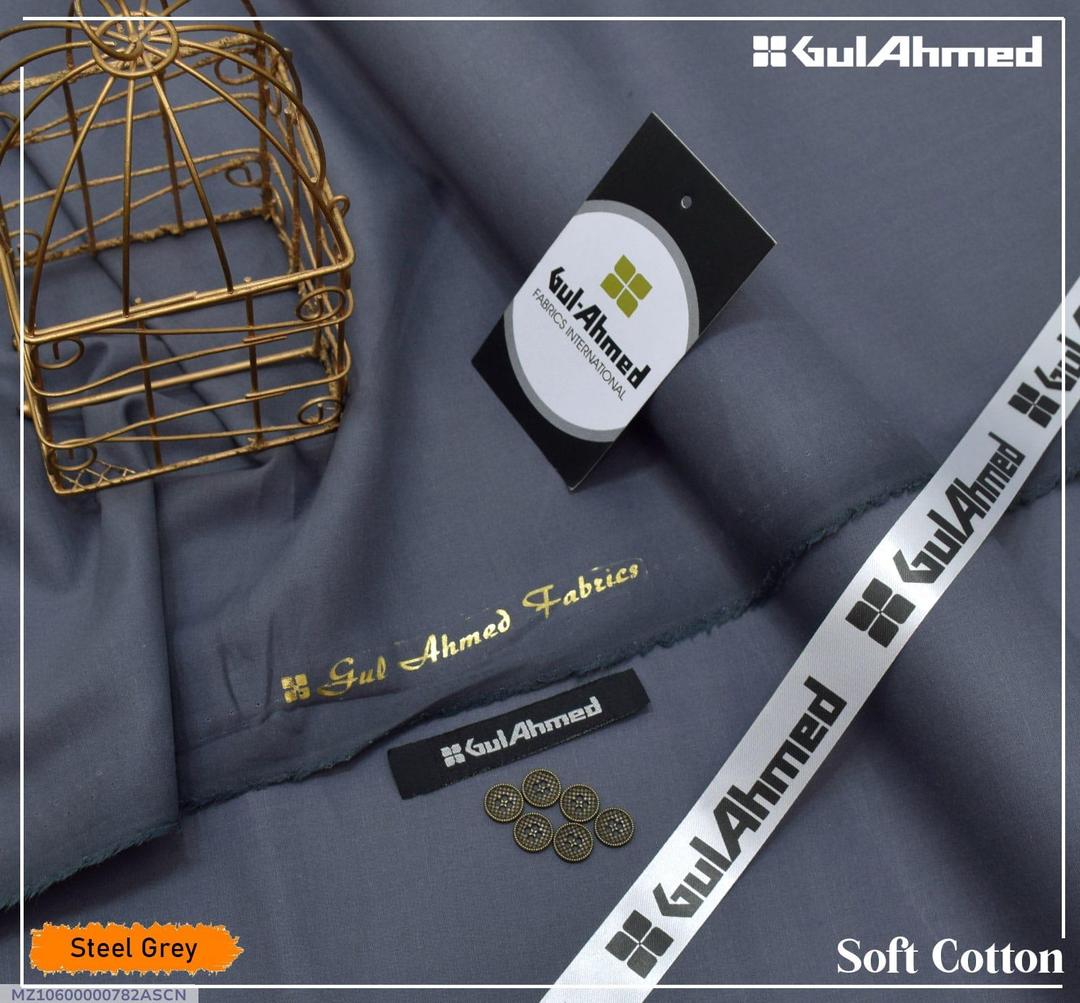 Premium Cotton Plain Suit Steel Grey Summer Office Casual Wear