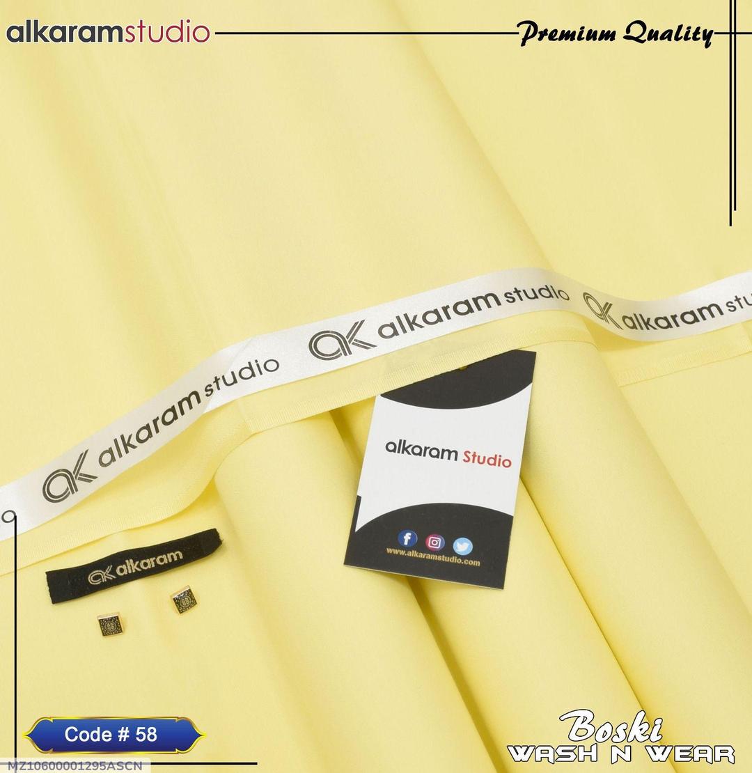 Men's Yellow Wash & Wear Plain Suit Summer Casual
