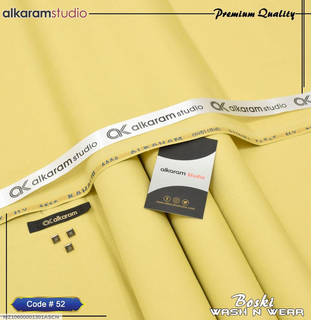Yellow Wash & Wear Suit for Men 2m Shirt 2m Trousers
